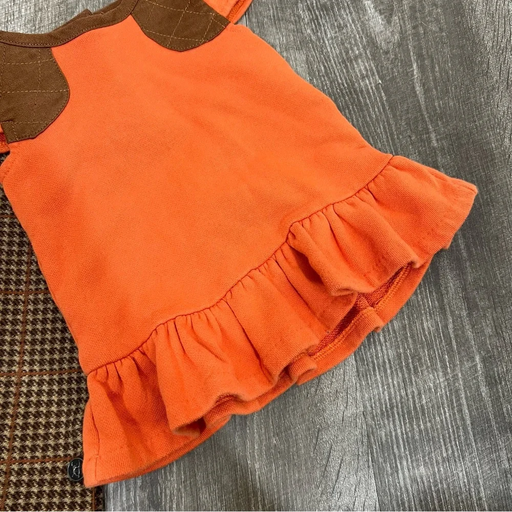 Ralph Lauren Orange Plaid Dress & Leggings Set